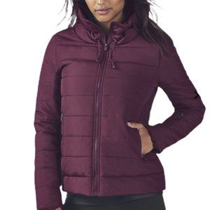 Fabletics Purple Mischa Puffer Hood Zip Jacket XXL